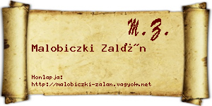 Malobiczki Zalán névjegykártya